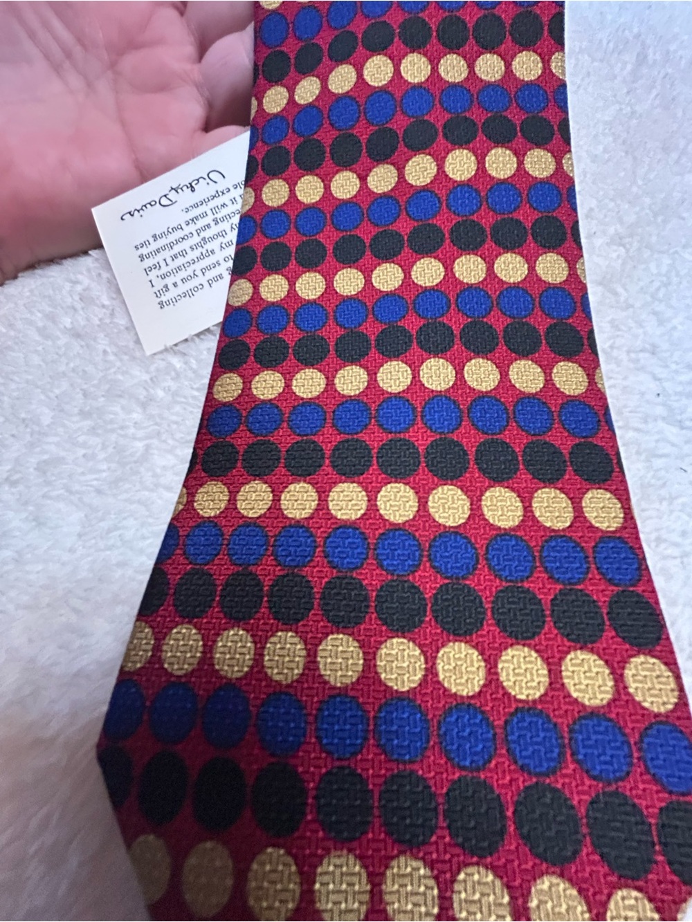 🎁3 for $30 - Red Necktie with dots